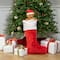 35" Traditional Red with White Cuff Plush Christmas Stocking